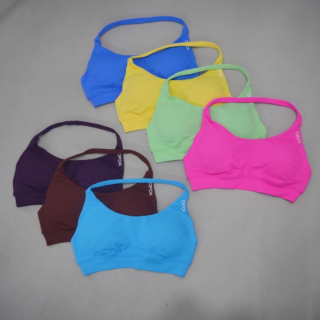 Plunge Bra Push Up - DFDK Dames Naadloze Sportbeha Hoge Ondersteuning