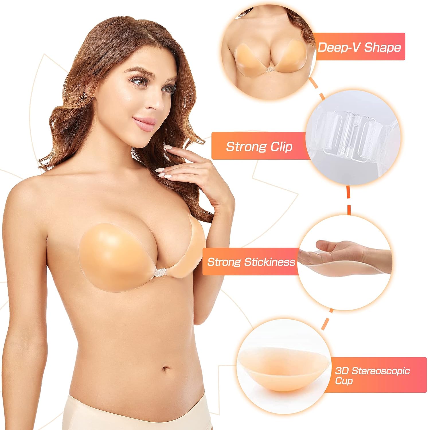 Push-up bh zonder beugels van  - Backless Bra Sticky recensie en prijs